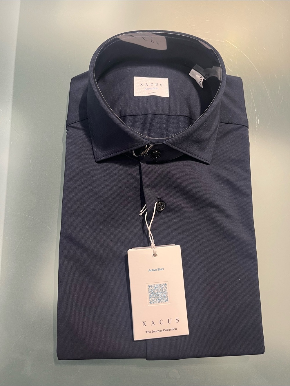 Xacus Men's Dark Navy Dress Shirt